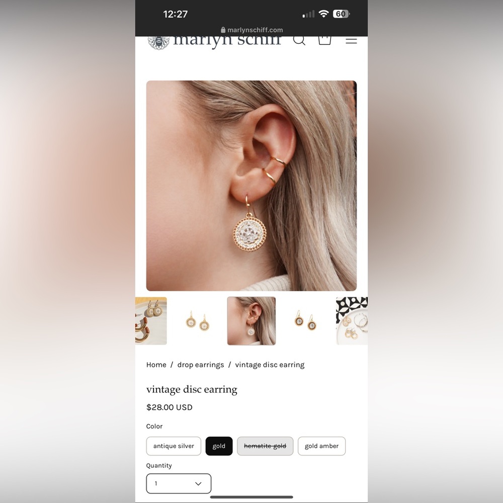 Marlyn Schiff- Delilah round crystal earings